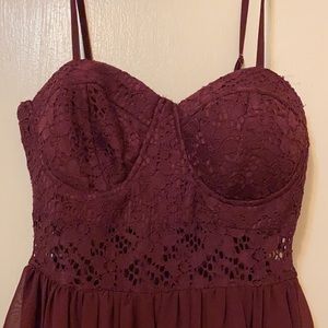Dress!! Material Girl, XS, burgundy